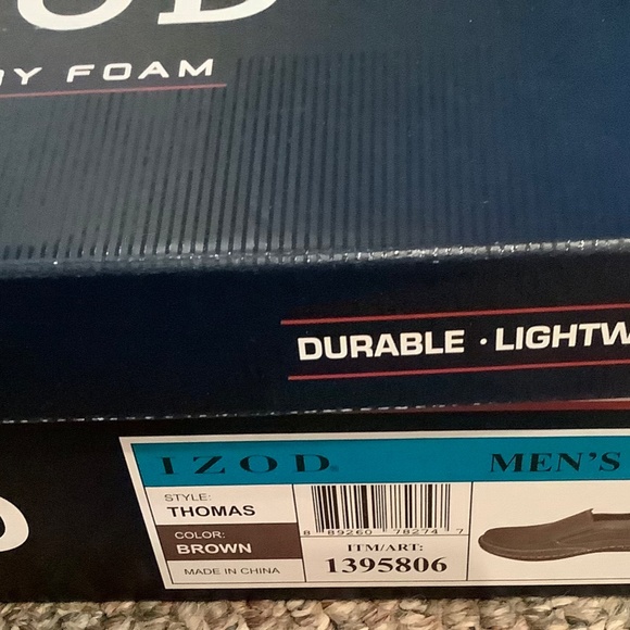 Izod Men’s Thomas Memory Foam Slip On Shoes 12 - Picture 5 of 6